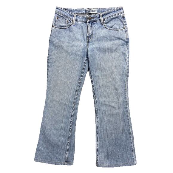 Levis Signature Jeans Misses Size 8 Short Blue Stretch Low Rise Boot Cut 32x26 - Picture 1 of 8